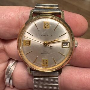 Vintage Caravelle by Bulova Men’s Watch – Gold/Silver Two‑Tone – Speidel Band